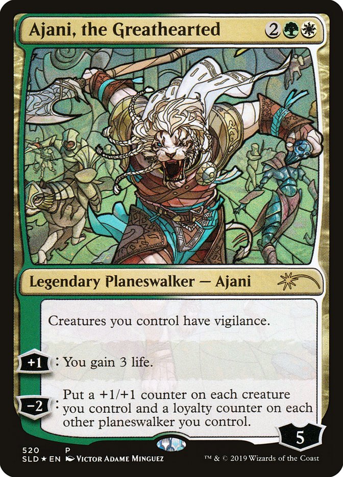 Ajani, the Greathearted (Stained Glass) [Secret Lair Drop Promos] | Game Haven TX