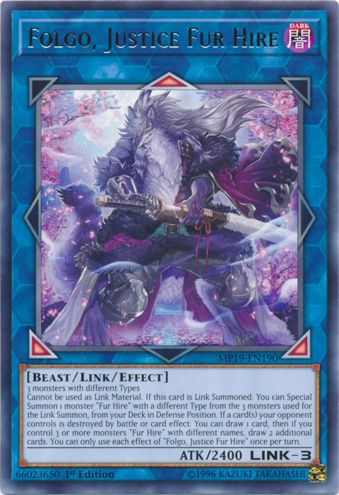 Folgo, Justice Fur Hire [MP19-EN190] Rare | Game Haven TX