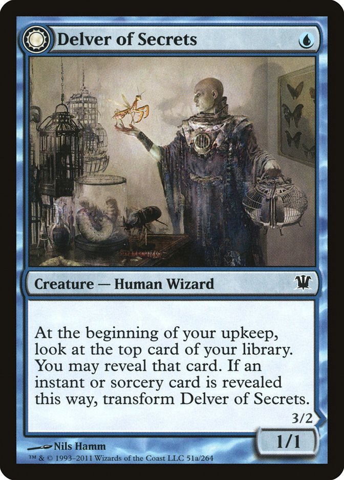 Delver of Secrets // Insectile Aberration [Innistrad] | Game Haven TX