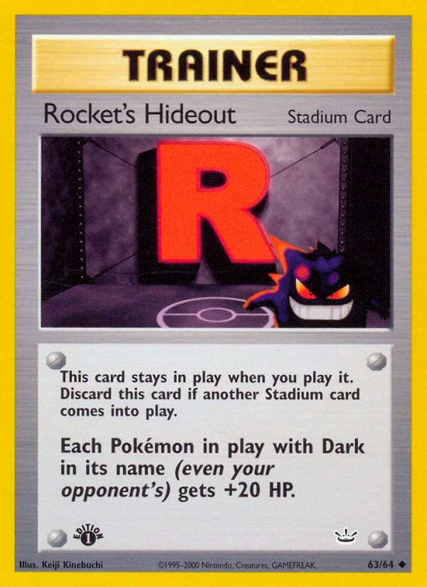 Rocket's Hideout (63/64) [Neo Revelation 1st Edition] | Game Haven TX