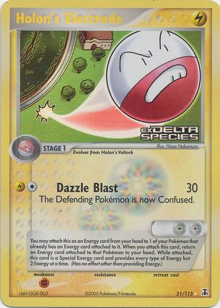 Holon's Electrode (21/113) (Stamped) [EX: Delta Species] | Game Haven TX