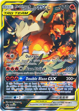 Reshiram & Charizard GX (SM201) (Jumbo Card) [Sun & Moon: Black Star Promos] | Game Haven TX