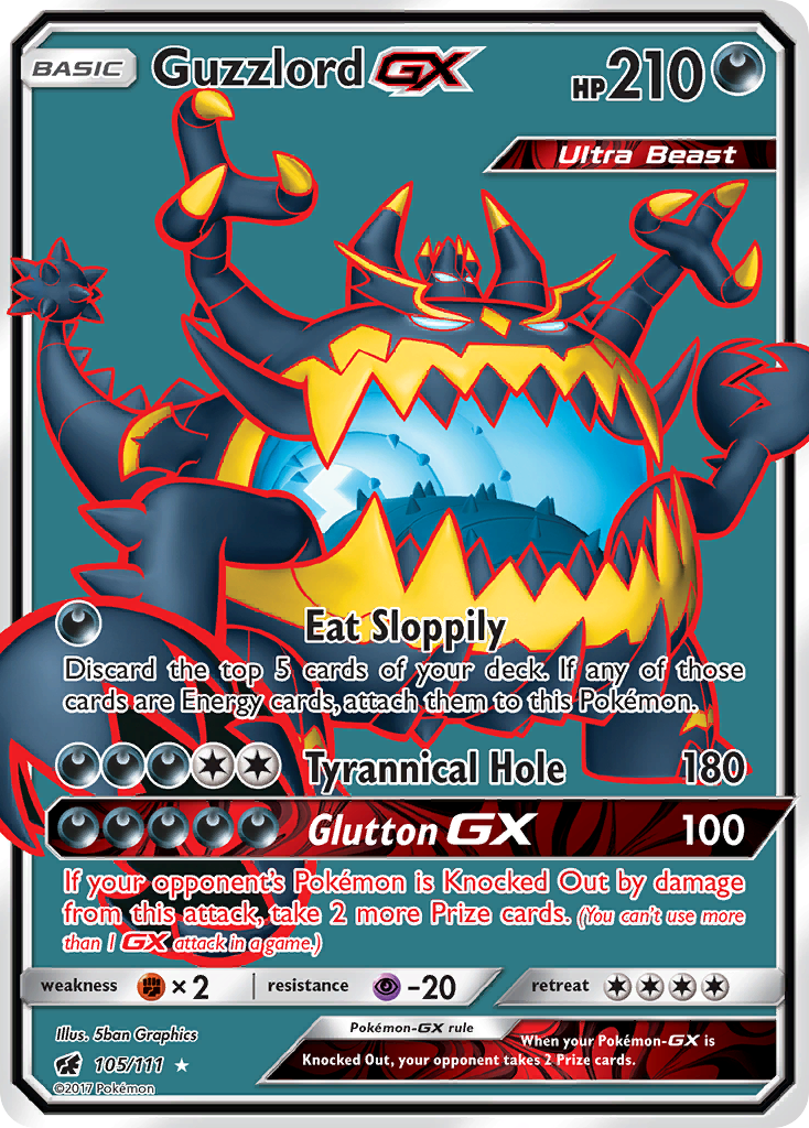 Guzzlord GX (105/111) [Sun & Moon: Crimson Invasion] | Game Haven TX