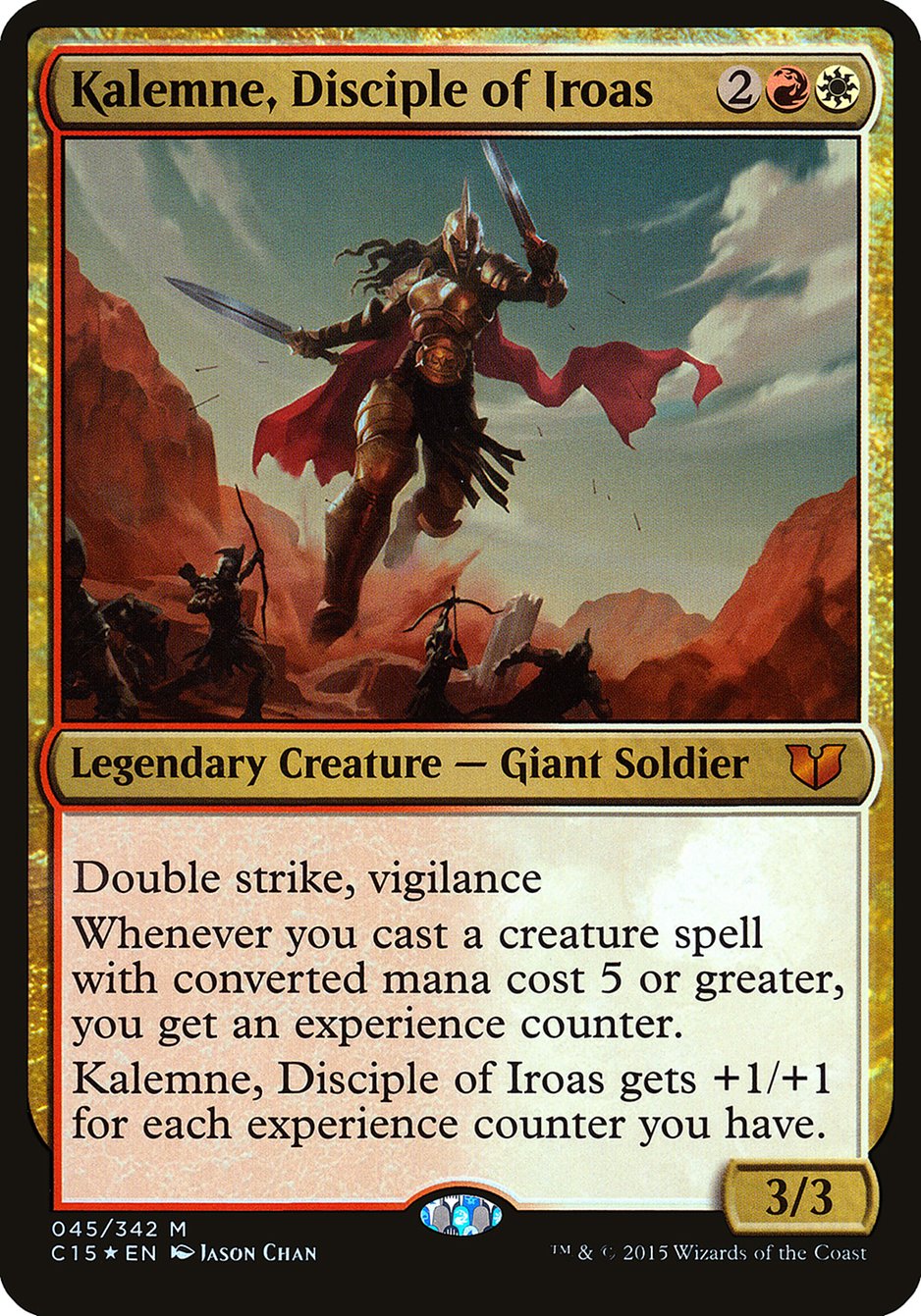 Kalemne, Disciple of Iroas (Oversized) [Commander 2015 Oversized] | Game Haven TX