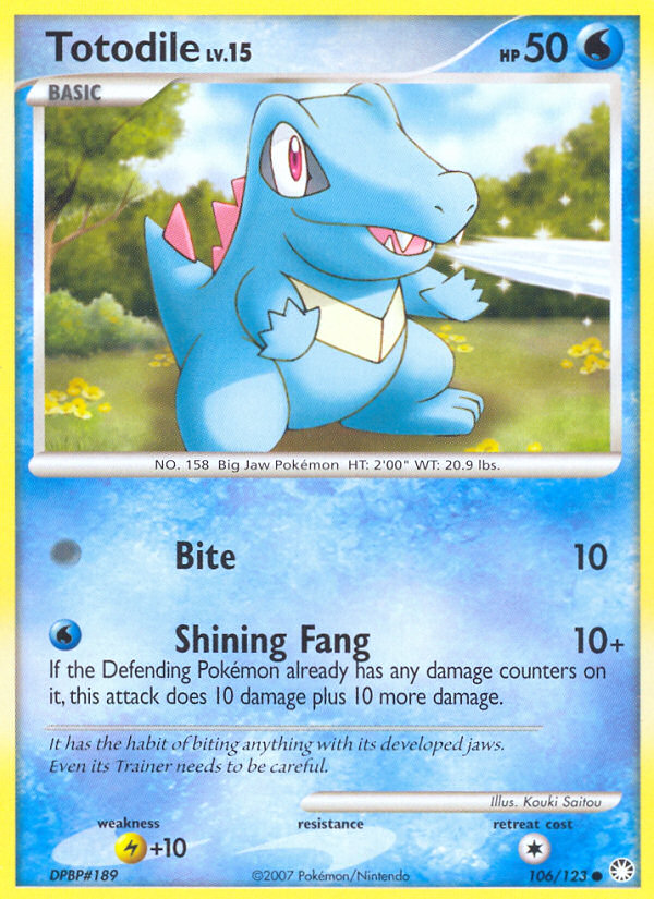 Totodile (106/123) [Diamond & Pearl: Mysterious Treasures] | Game Haven TX