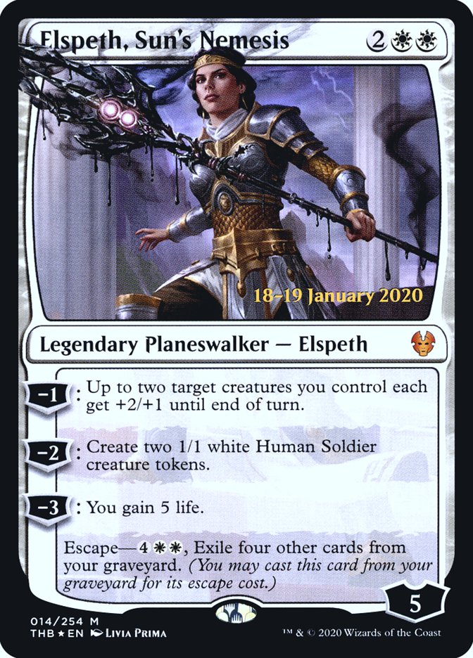 Elspeth, Sun's Nemesis [Theros Beyond Death Promos] | Game Haven TX