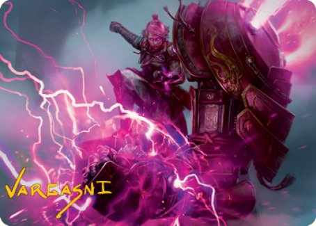 Voltage Surge Art Card (Gold-Stamped Signature) [Kamigawa: Neon Dynasty Art Series] | Game Haven TX