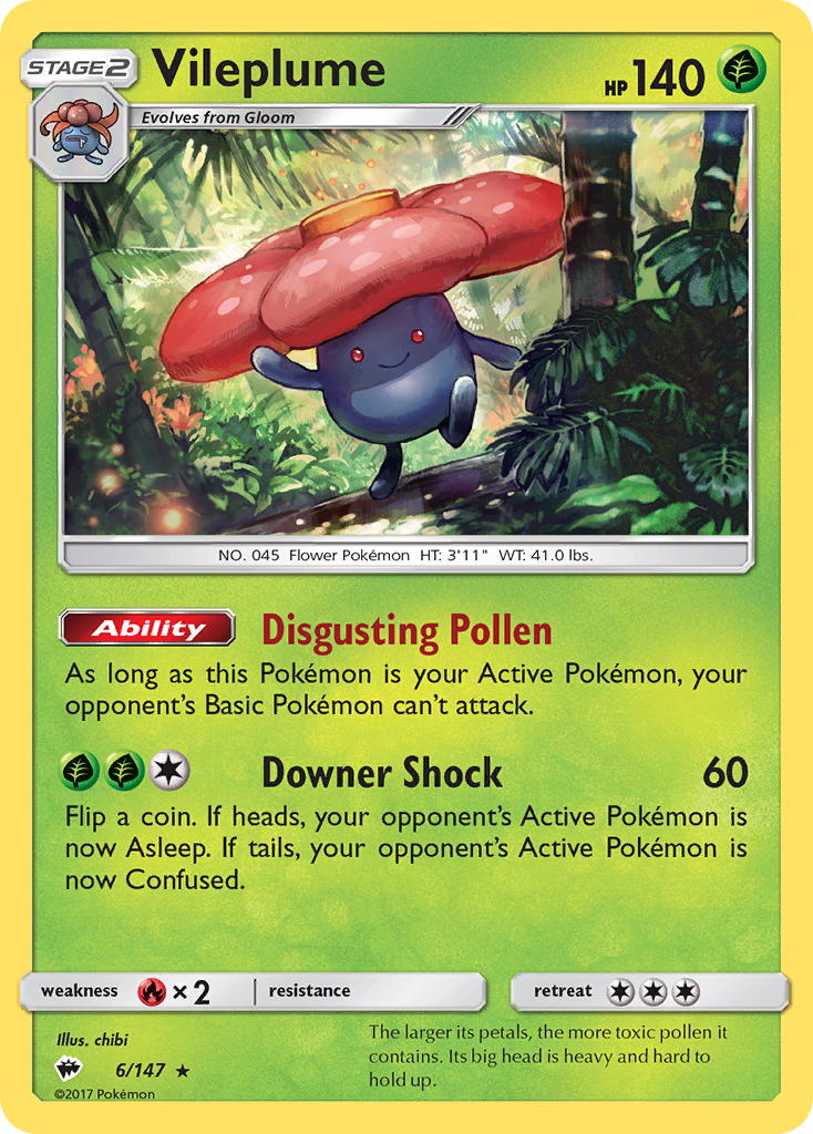 Vileplume (6/147) [Sun & Moon: Burning Shadows] | Game Haven TX