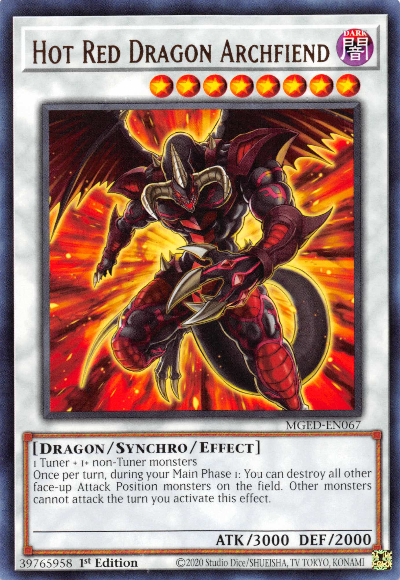 Hot Red Dragon Archfiend [MGED-EN067] Rare | Game Haven TX