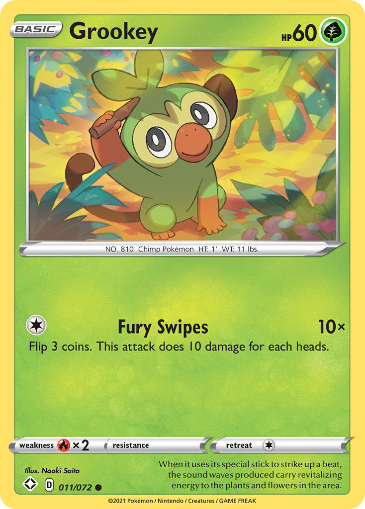 Grookey (011/072) [Sword & Shield: Shining Fates] | Game Haven TX