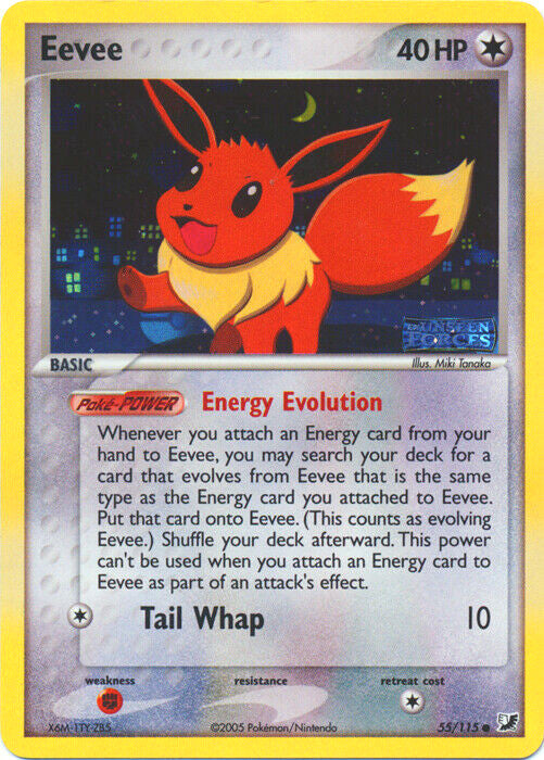 Eevee (55/115) (Stamped) [EX: Unseen Forces] | Game Haven TX