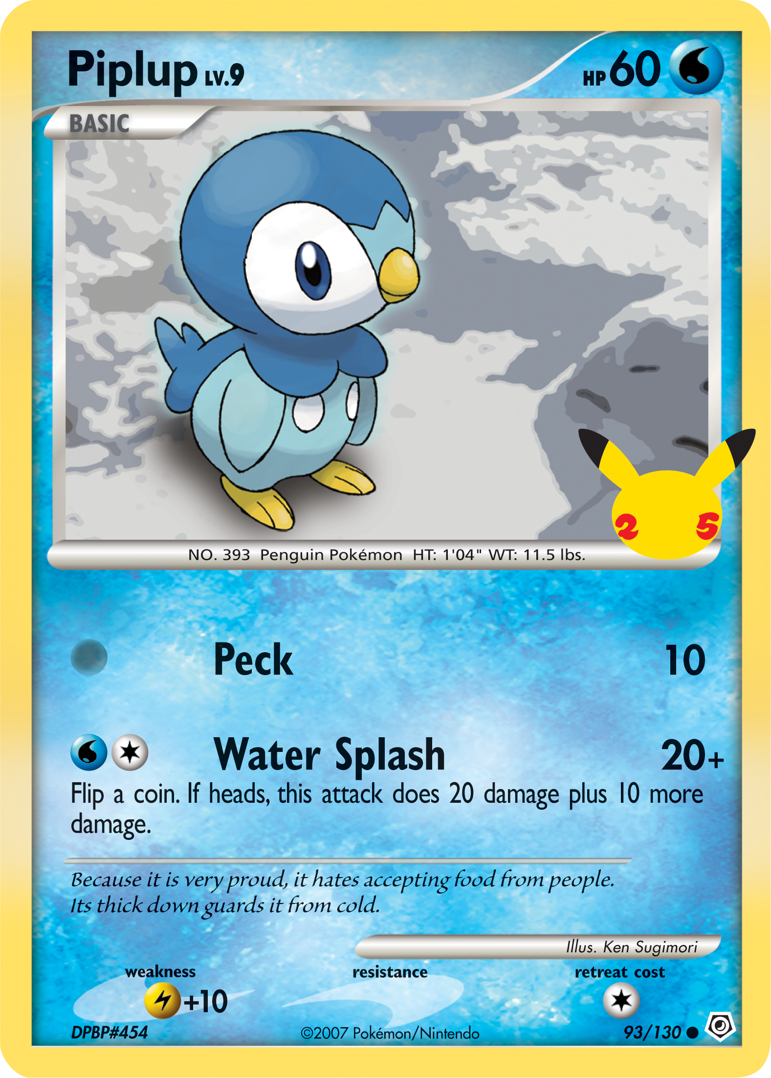 Piplup (93/130) (Jumbo Card) [First Partner Pack] | Game Haven TX