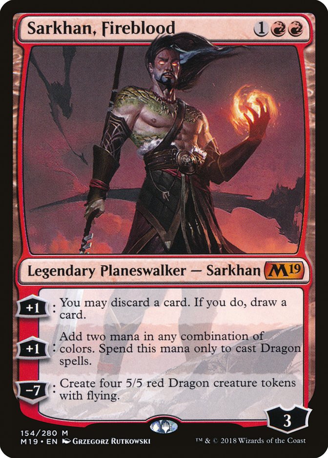 Sarkhan, Fireblood [Core Set 2019] | Game Haven TX