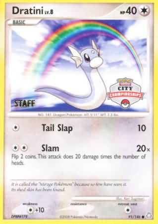 Dratini (91/146) (City Championship Promo Staff) [Diamond & Pearl: Legends Awakened] | Game Haven TX