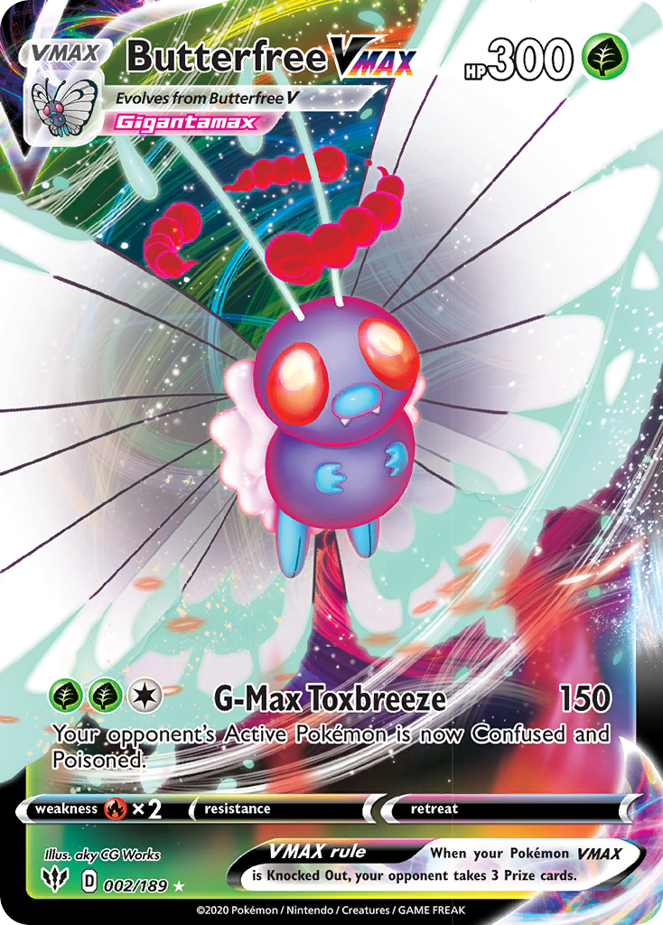 Butterfree VMAX (002/189) [Sword & Shield: Darkness Ablaze] | Game Haven TX