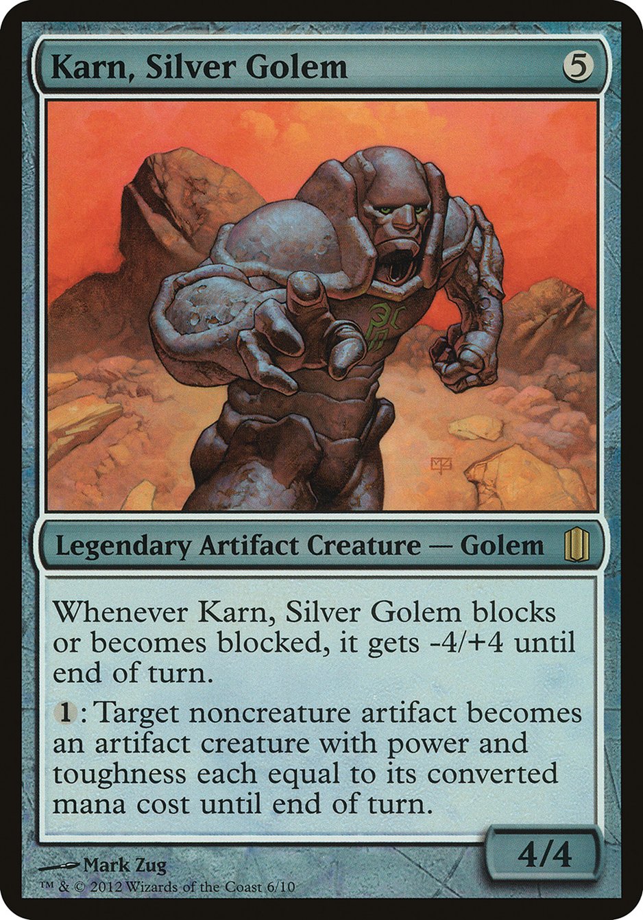Karn, Silver Golem (Commander's Arsenal) [Commander's Arsenal Oversized] | Game Haven TX