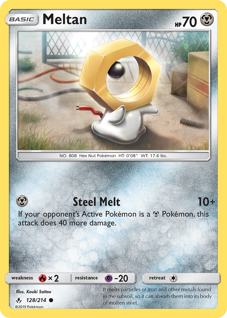 Meltan (128/214) [Sun & Moon: Unbroken Bonds] | Game Haven TX