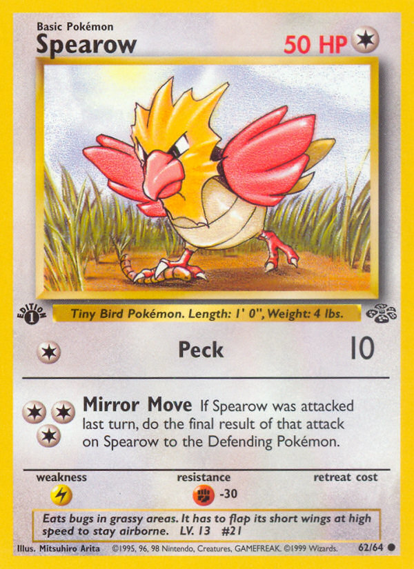 Spearow (62/64) [Jungle 1st Edition] | Game Haven TX