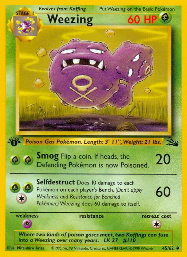 Weezing (45/62) [Fossil 1st Edition] | Game Haven TX