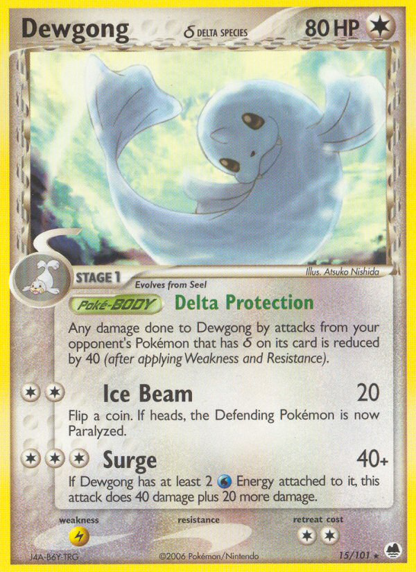 Dewgong (15/101) (Delta Species) [EX: Dragon Frontiers] | Game Haven TX