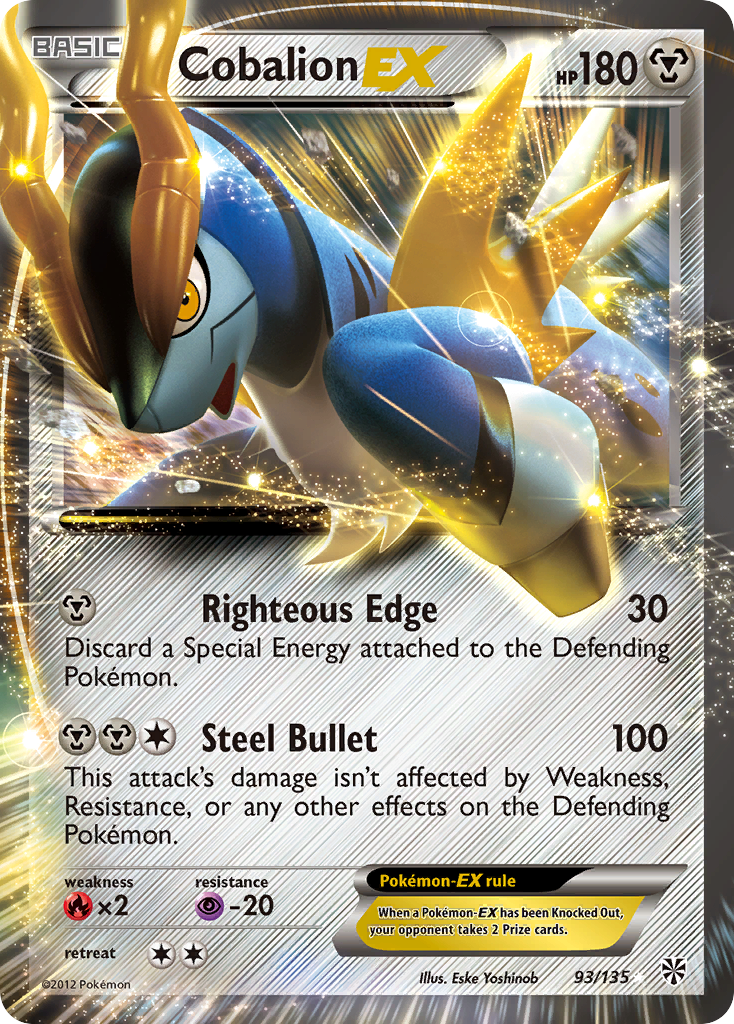 Cobalion EX (93/135) [Black & White: Plasma Storm] | Game Haven TX