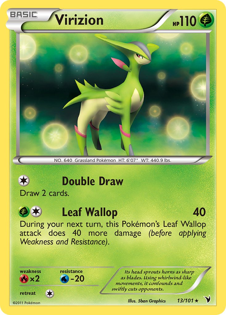 Virizion (13/101) (Cosmos Holo) (Blister Exclusive) [Black & White: Noble Victories] | Game Haven TX
