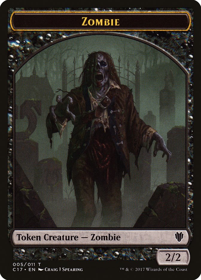Vampire // Zombie Double-sided Token [Commander 2017 Tokens] | Game Haven TX