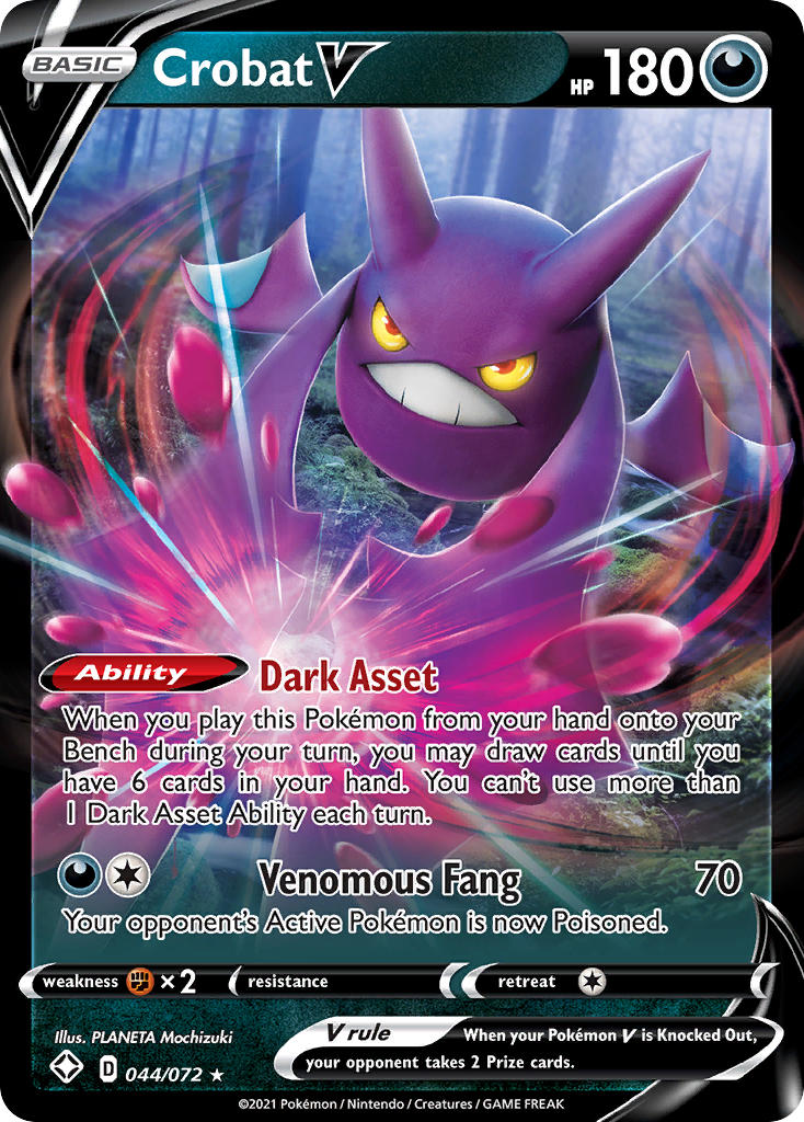 Crobat V (044/072) [Sword & Shield: Shining Fates] | Game Haven TX