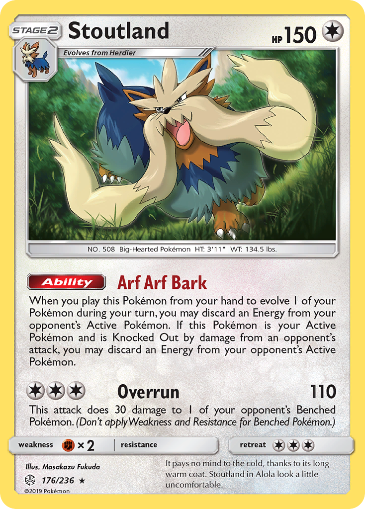 Stoutland (176/236) [Sun & Moon: Cosmic Eclipse] | Game Haven TX