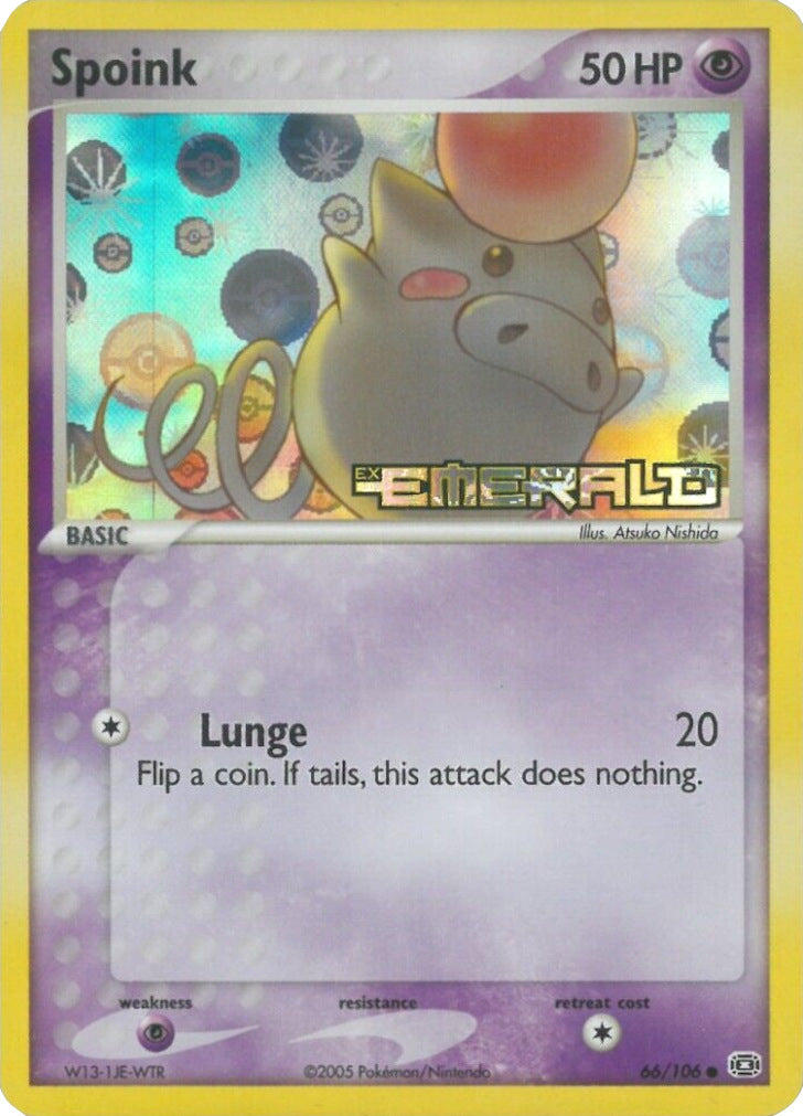 Spoink (66/106) (Stamped) [EX: Emerald] | Game Haven TX