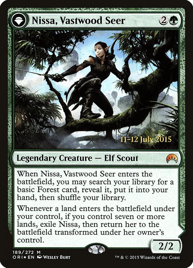 Nissa, Vastwood Seer // Nissa, Sage Animist [Magic Origins Promos] | Game Haven TX