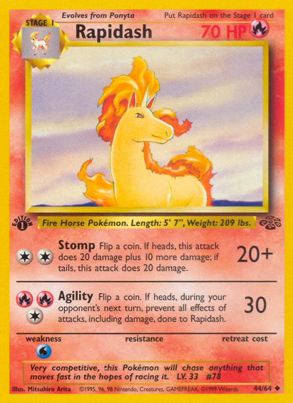 Rapidash (44/64) [Jungle 1st Edition] | Game Haven TX