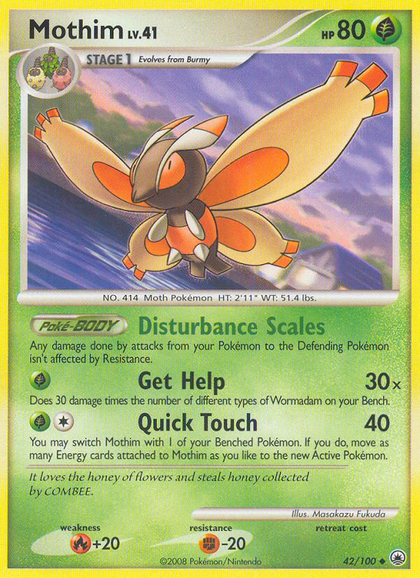 Mothim (42/100) [Diamond & Pearl: Majestic Dawn] | Game Haven TX