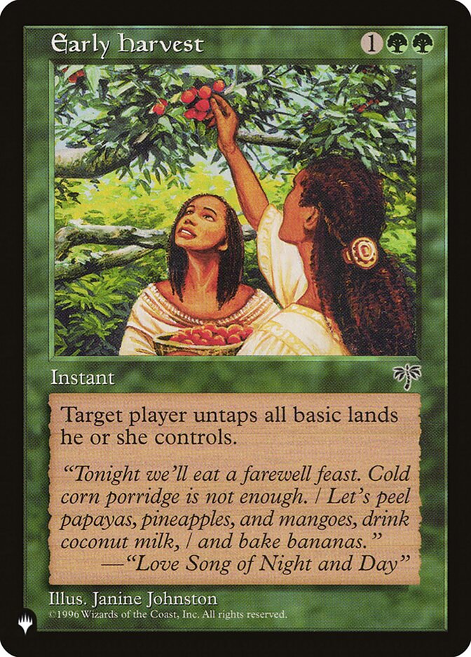 Early Harvest [The List] | Game Haven TX
