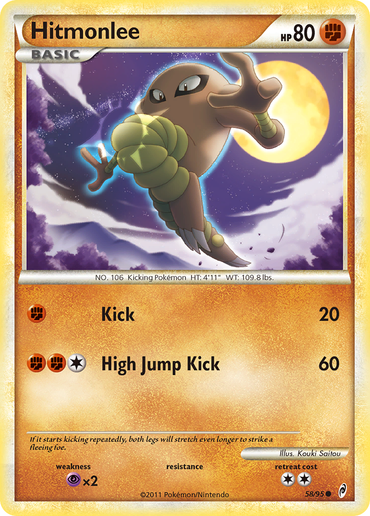 Hitmonlee (58/95) [HeartGold & SoulSilver: Call of Legends] | Game Haven TX