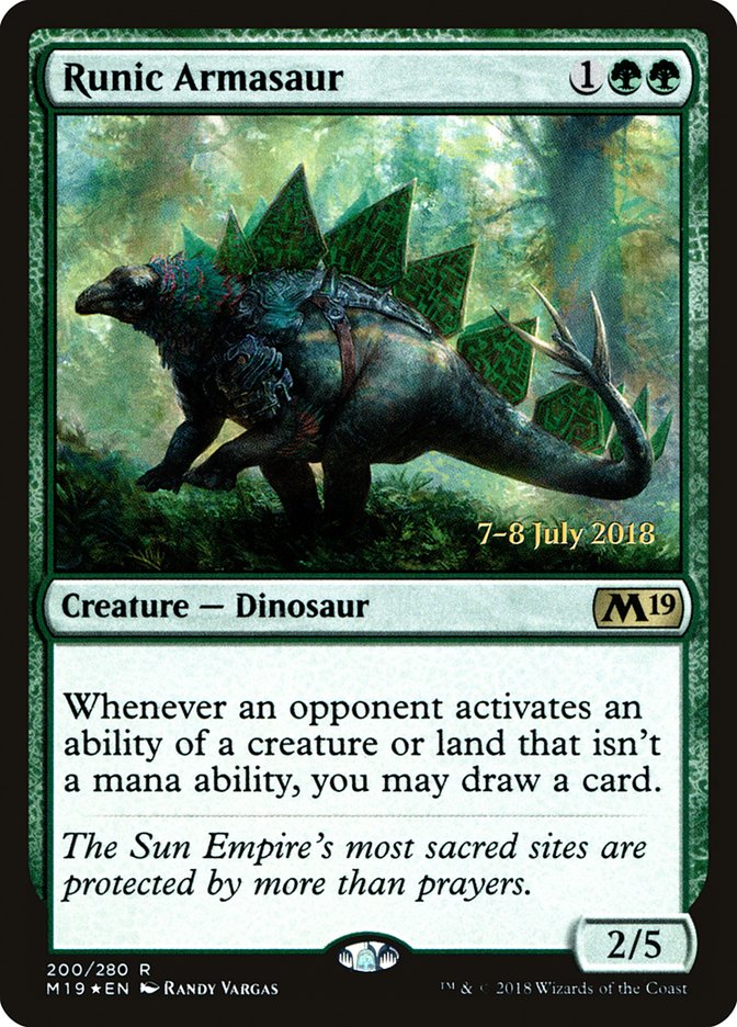 Runic Armasaur [Core Set 2019 Promos] | Game Haven TX