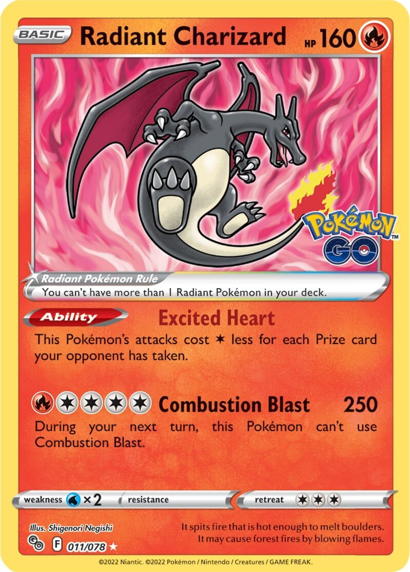 Radiant Charizard (011/078) [Pokémon GO] | Game Haven TX