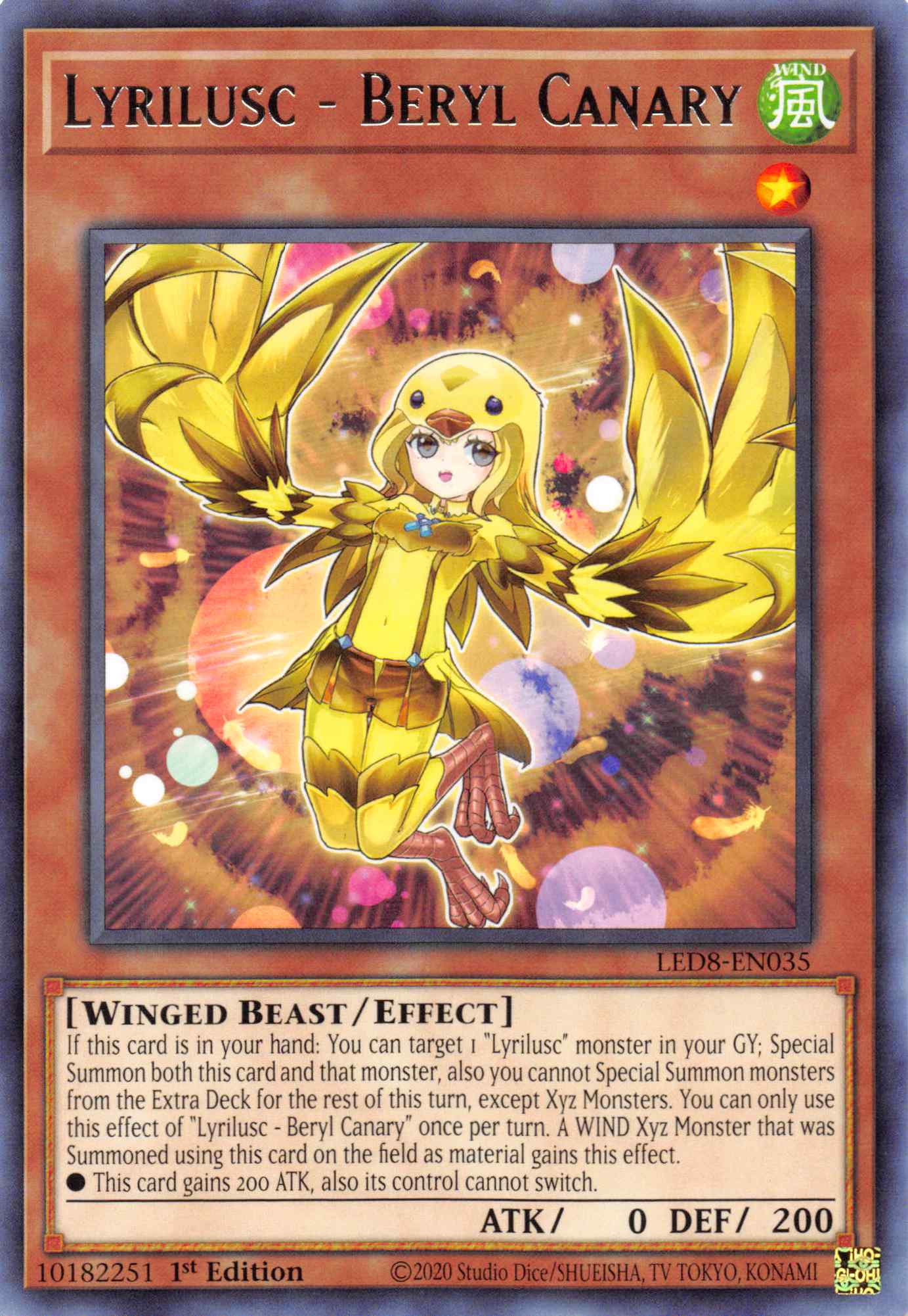 Lyrilusc - Beryl Canary [LED8-EN035] Rare | Game Haven TX
