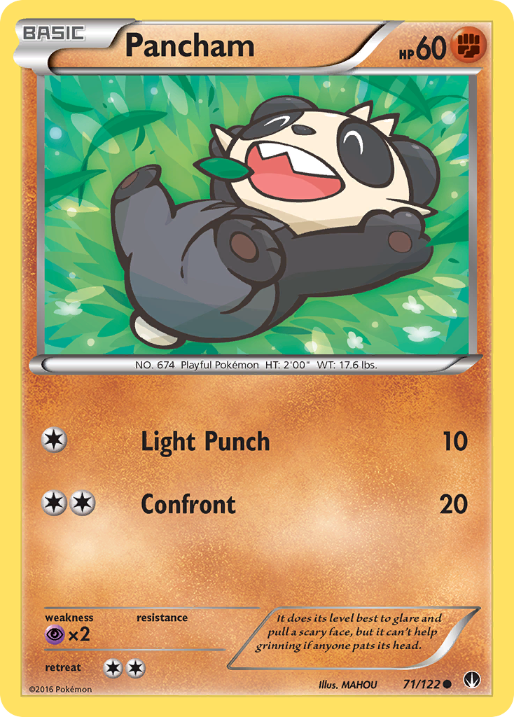 Pancham (71/122) [XY: BREAKpoint] | Game Haven TX