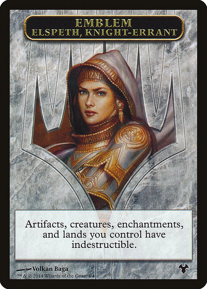 Elspeth, Knight-Errant Emblem [Modern Event Deck 2014 Tokens] | Game Haven TX