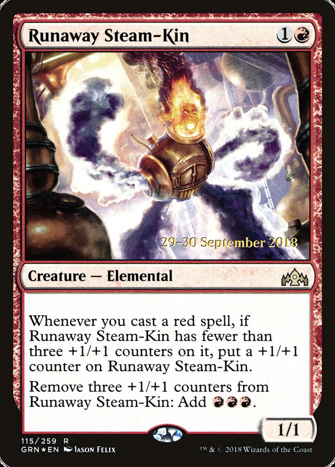 Runaway Steam-Kin [Guilds of Ravnica Promos] | Game Haven TX