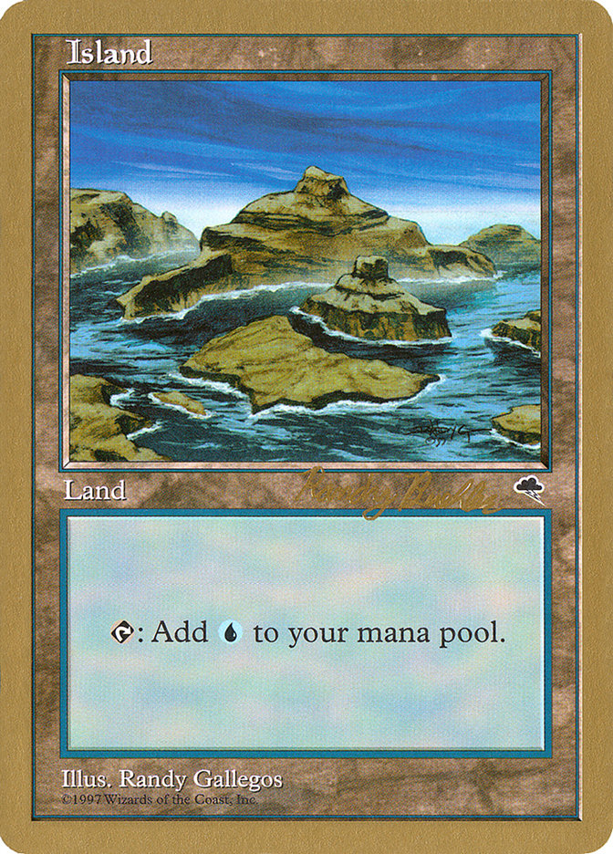 Island (rb338) (Randy Buehler) [World Championship Decks 1998] | Game Haven TX