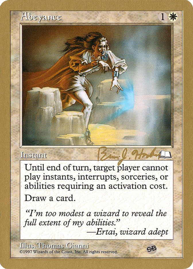 Abeyance (Brian Hacker) (SB) [World Championship Decks 1998] | Game Haven TX