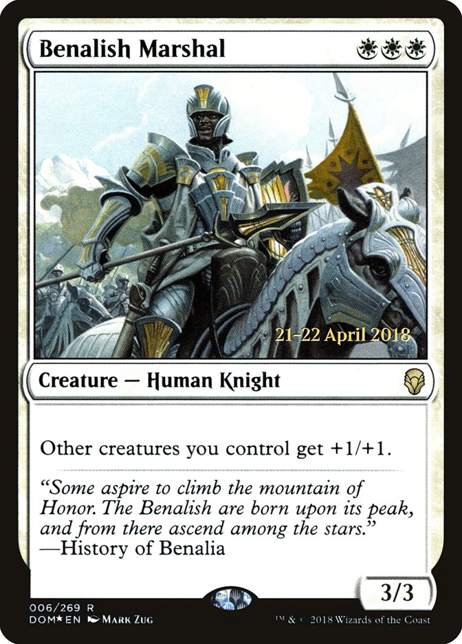 Benalish Marshal [Dominaria Promos] | Game Haven TX