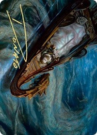 Funeral Longboat Art Card (Gold-Stamped Signature) [Kaldheim: Art Series] | Game Haven TX