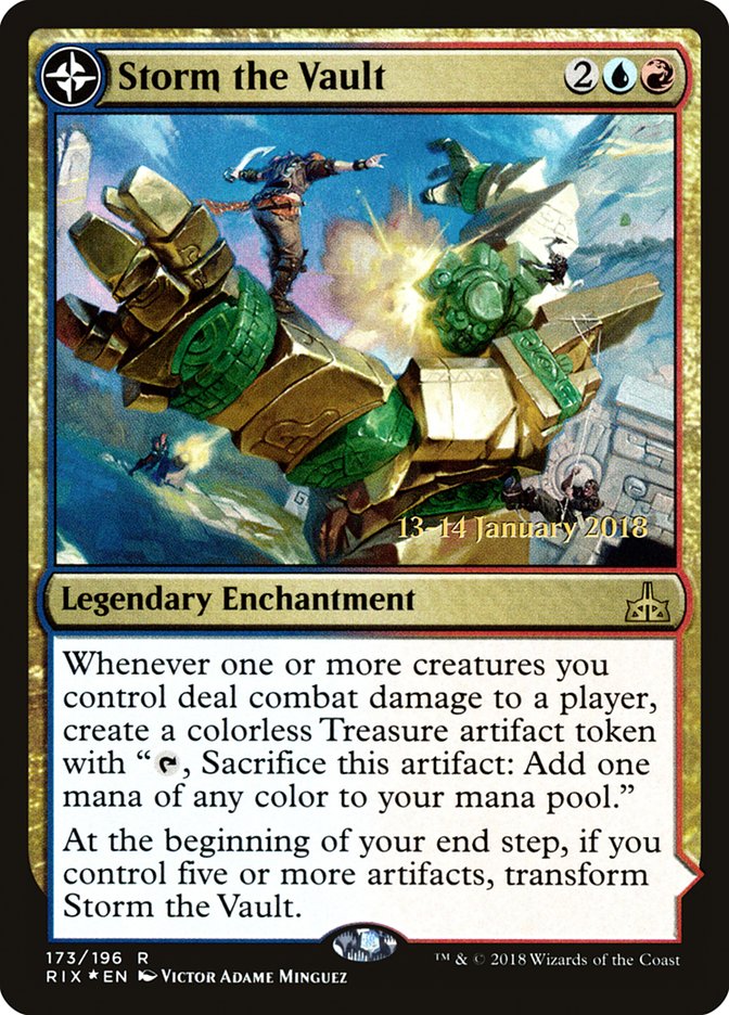 Storm the Vault // Vault of Catlacan [Rivals of Ixalan Promos] | Game Haven TX