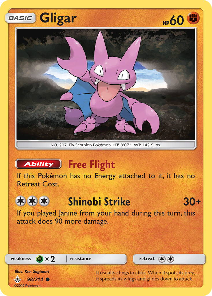 Gligar (98/214) [Sun & Moon: Unbroken Bonds] | Game Haven TX