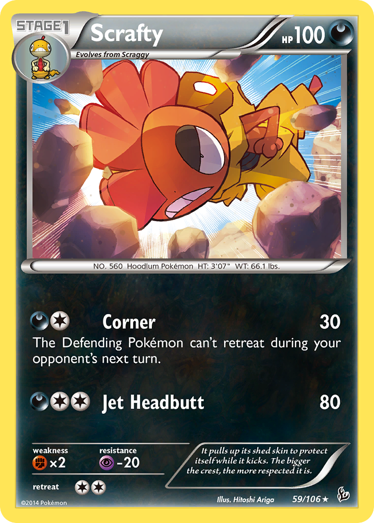 Scrafty (59/106) [XY: Flashfire] | Game Haven TX