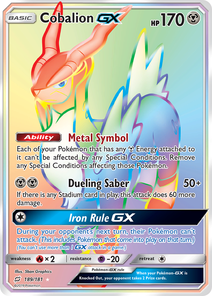 Cobalion GX (189/181) [Sun & Moon: Team Up] | Game Haven TX