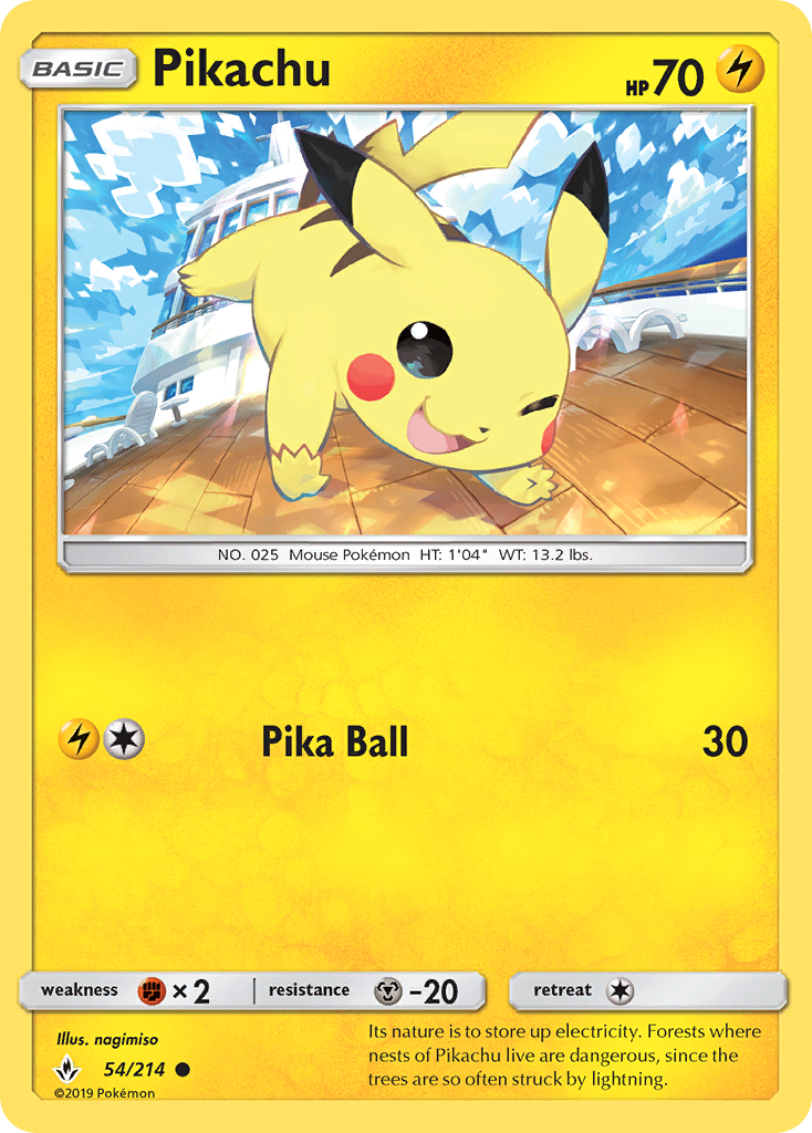 Pikachu (54/214) [Sun & Moon: Unbroken Bonds] | Game Haven TX